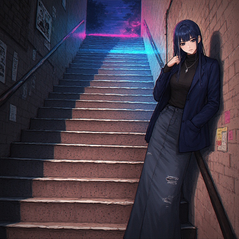 Melancholic Night Scene