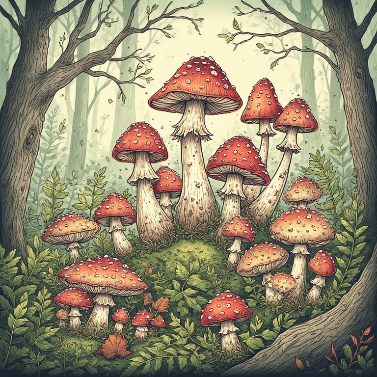 Mushroom Whimsy Forest