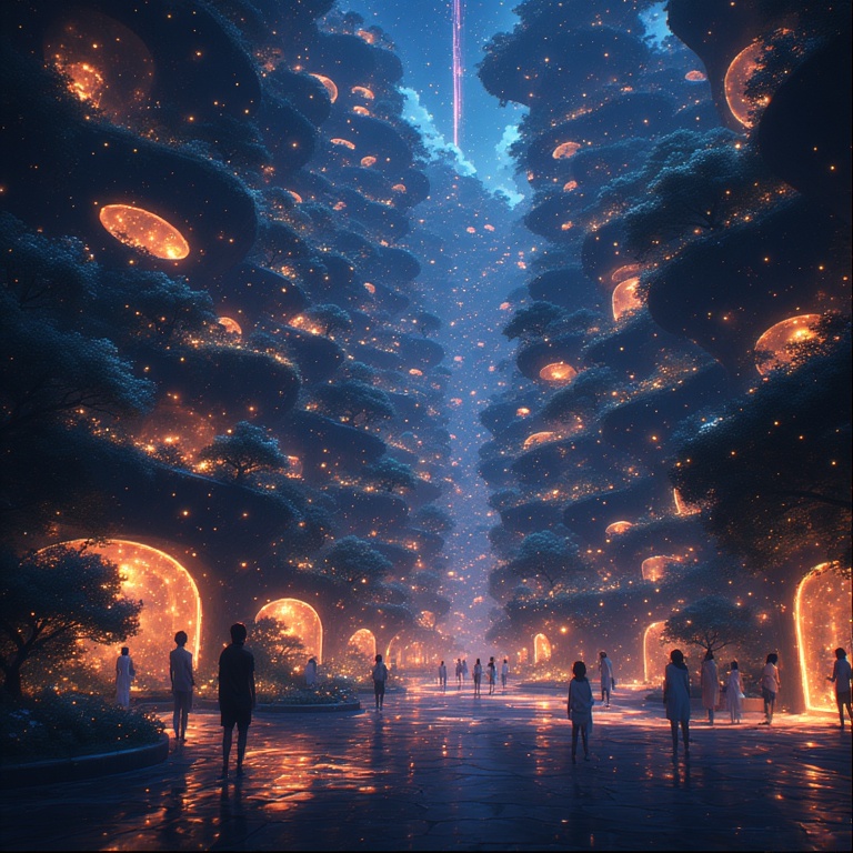 Glowing Urban Oasis
