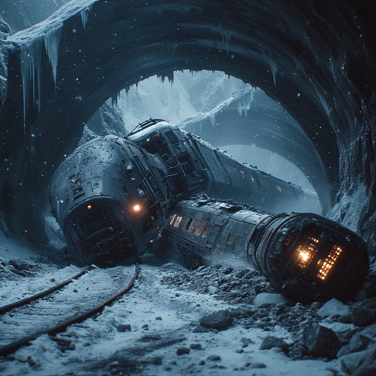 Frozen Train Wreckage