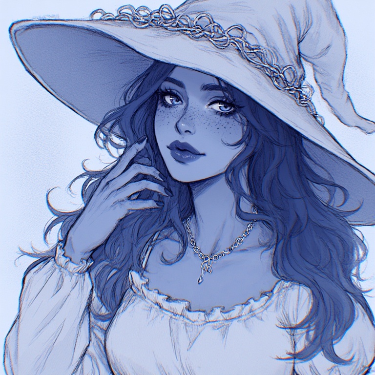 Blue Witch Portrait