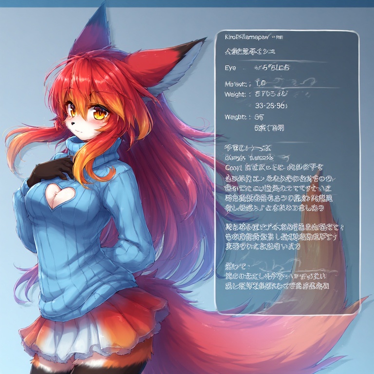Flame-haired Anime Warrior