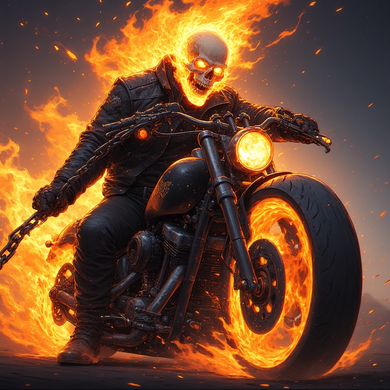 Burning Motorhead Rider