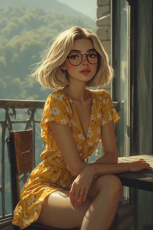 Blonde Balcony Chic