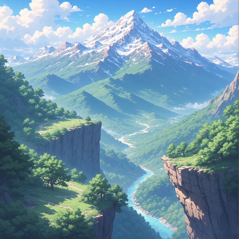 Snowy Mountain Vista