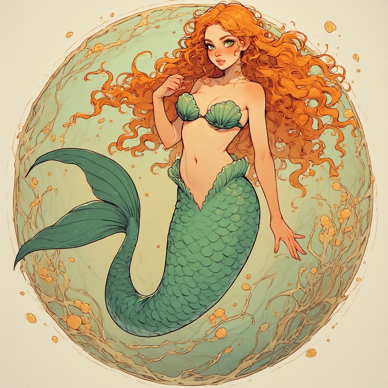 Magenta Mermaid Maiden