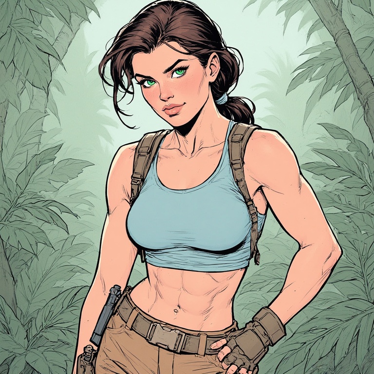 Muscular Adventurer Lara
