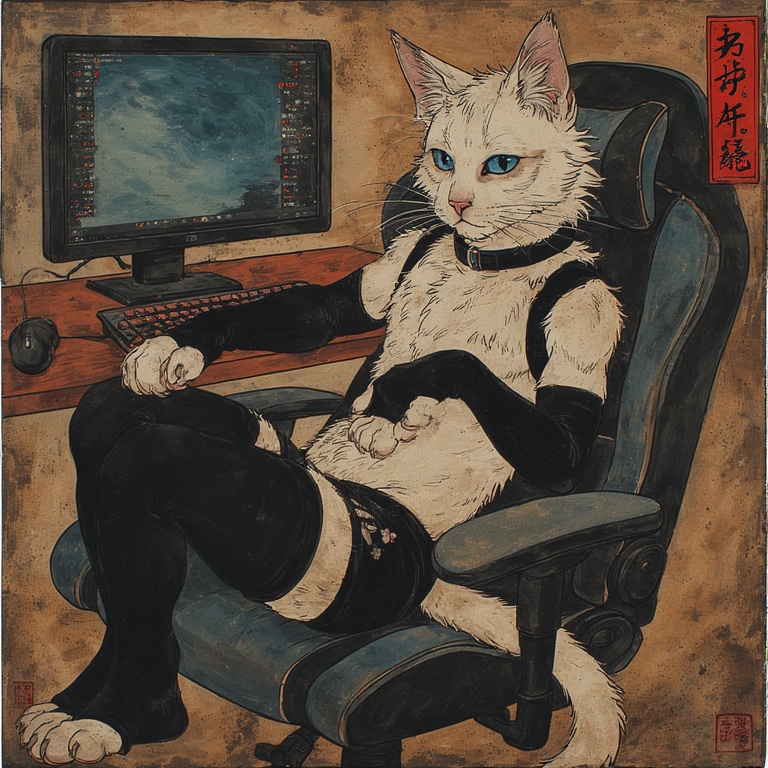 Furry Gamer in Black
