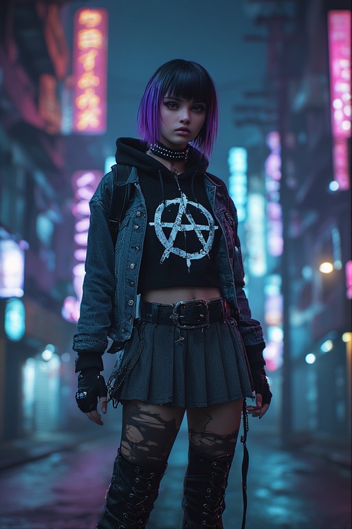 Cyberpunk Rebel Girl