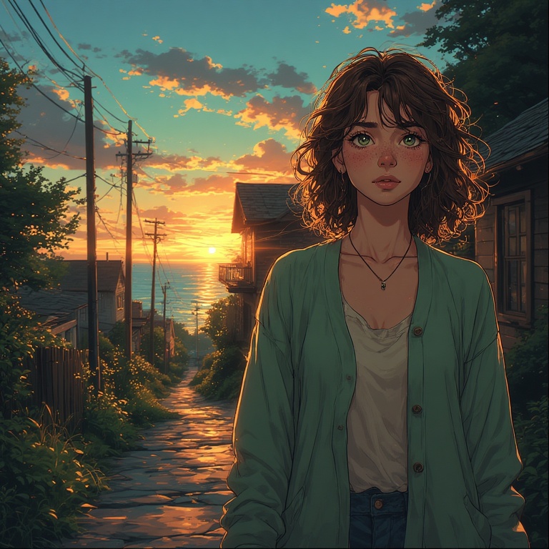 Rustic Sunset Wanderer