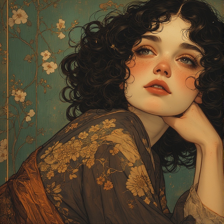 Japanese Beauty in Alphonse Style