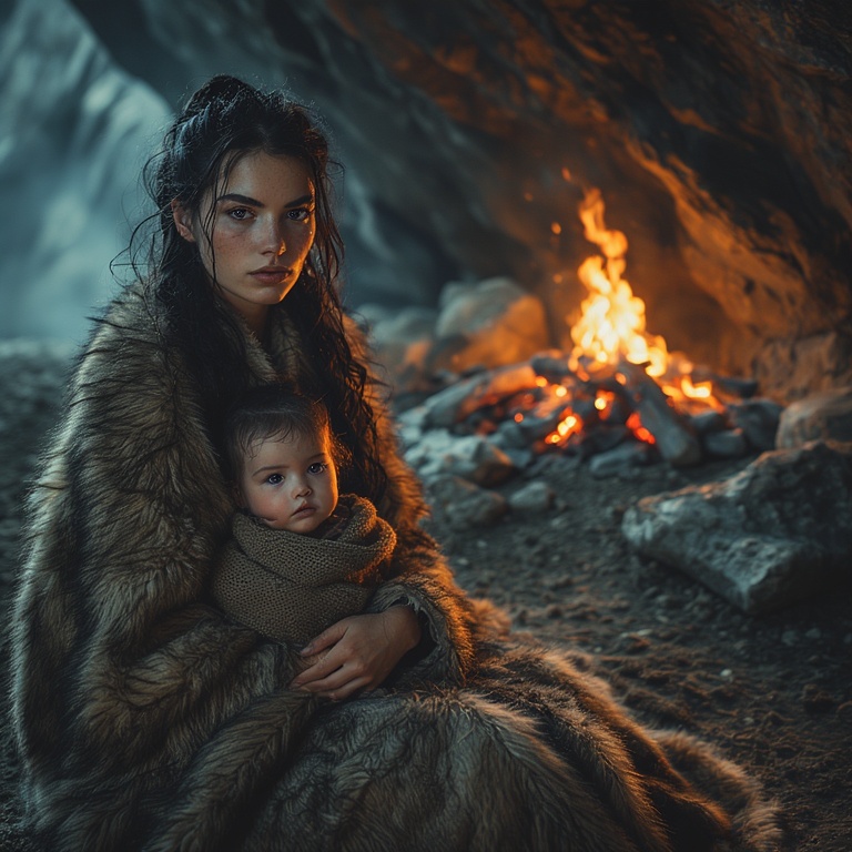 Furry Family by Fire