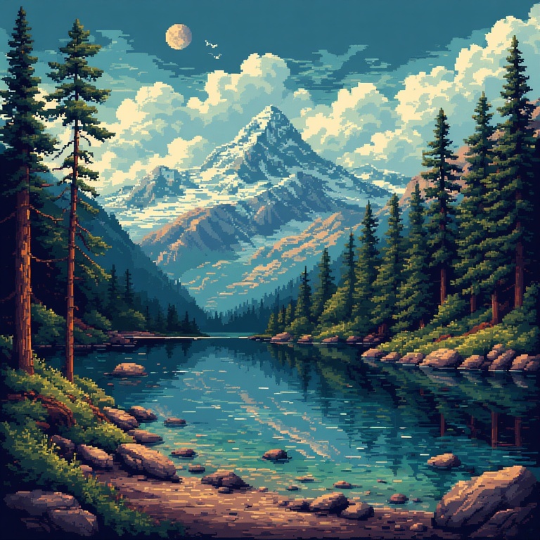Pixel Mountain Lakeview