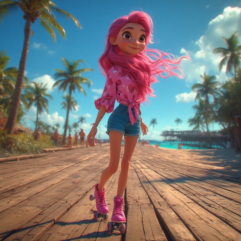 Pink Skating Bliss