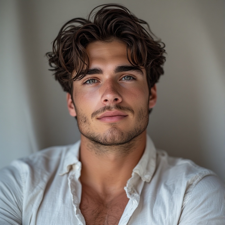 handsome brunette man