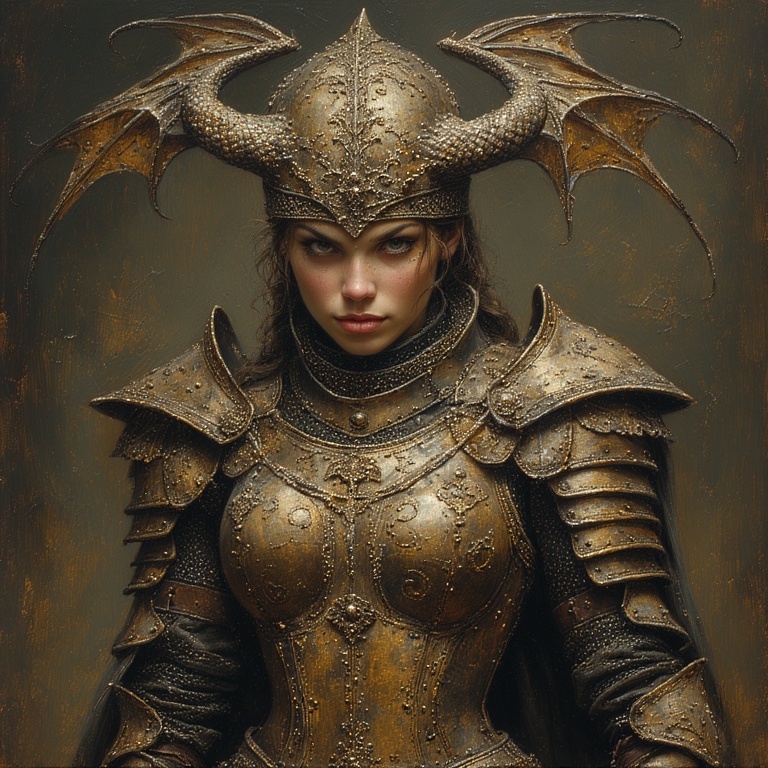 Dragon Maiden in Armor