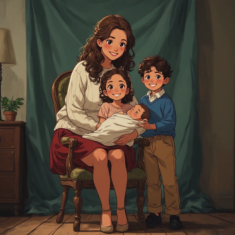Joyful Mixed-Race Family