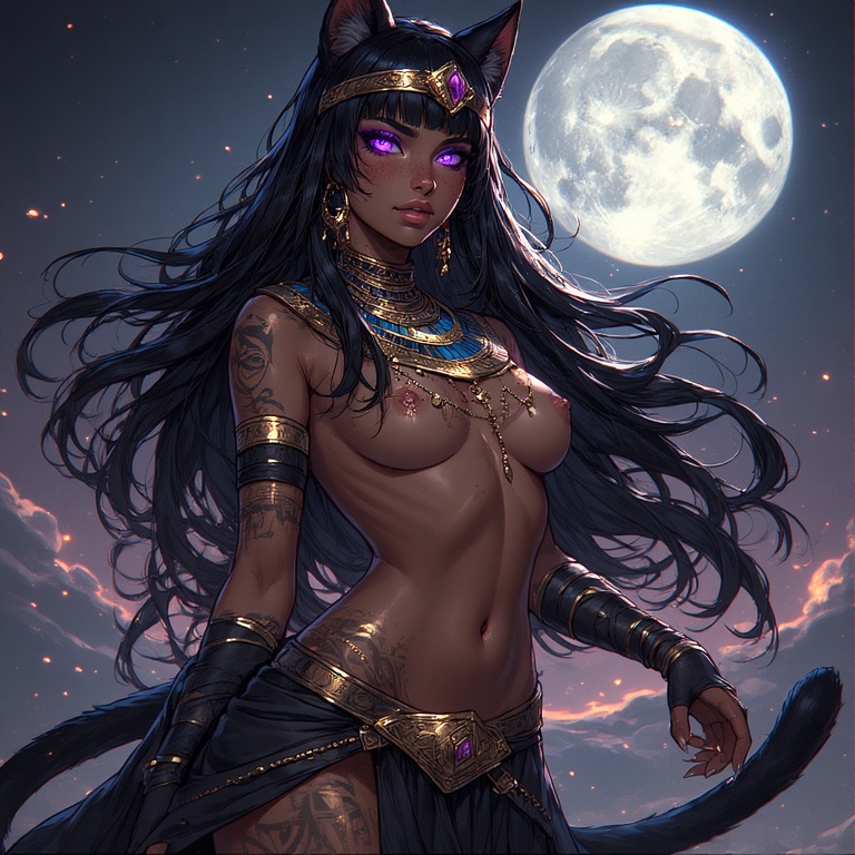 Midnight Feline Goddess