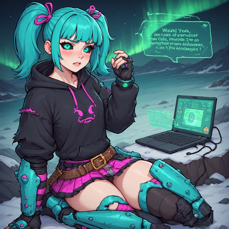 Neon Warrior Maiden