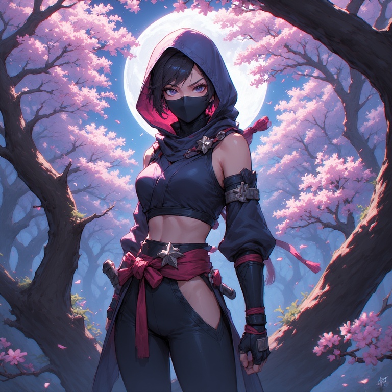 Moonlit Sakura Assassin
