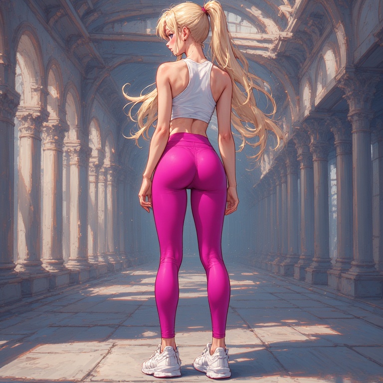 Blonde Rear View Beauty