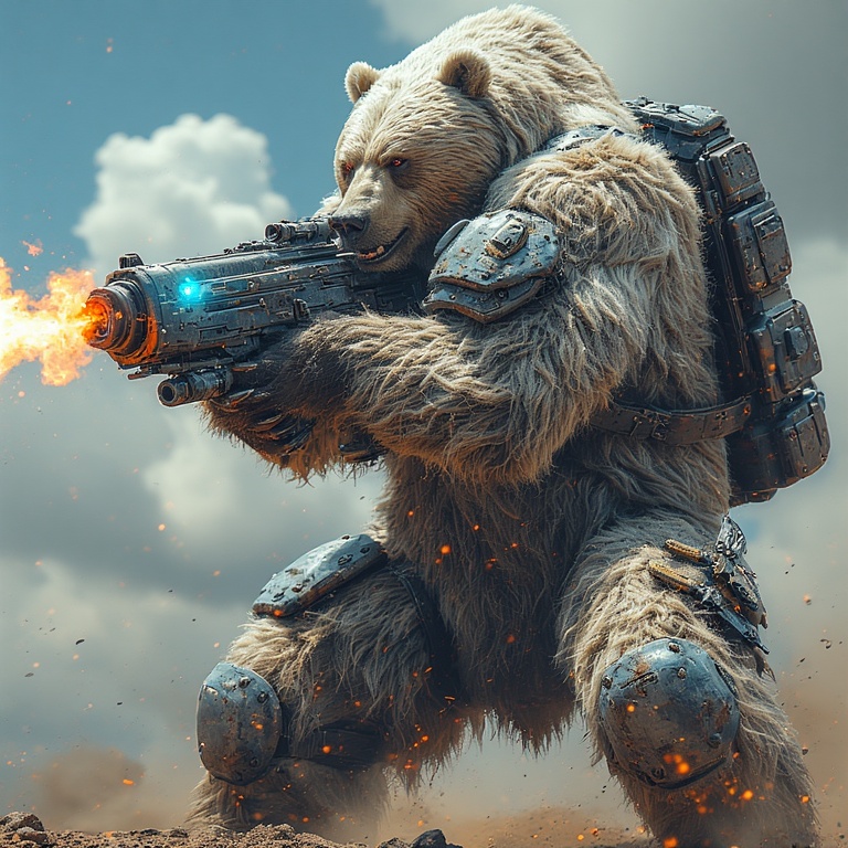 Futuristic Fury Bear
