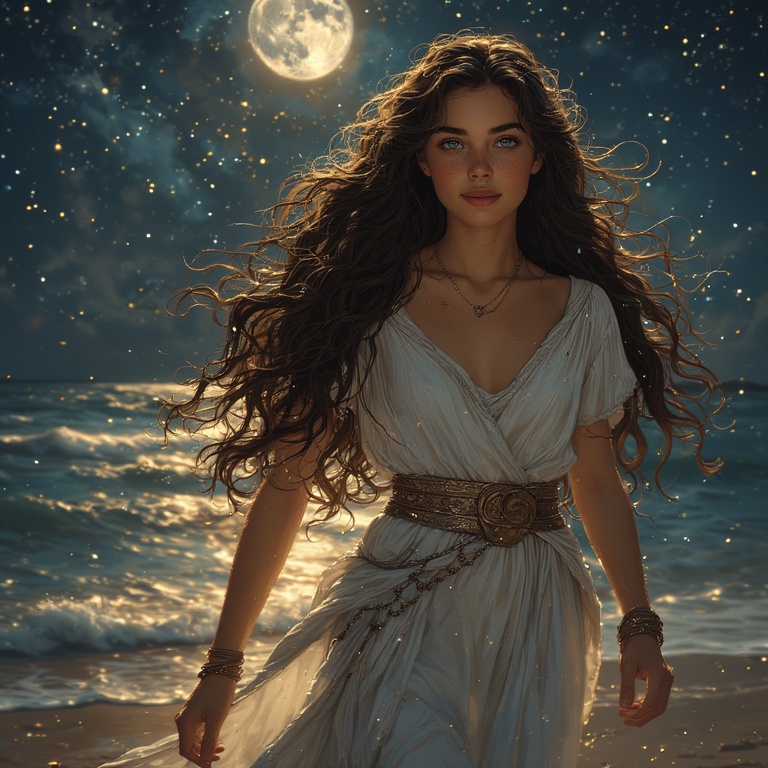 Moonlit Beach Goddess
