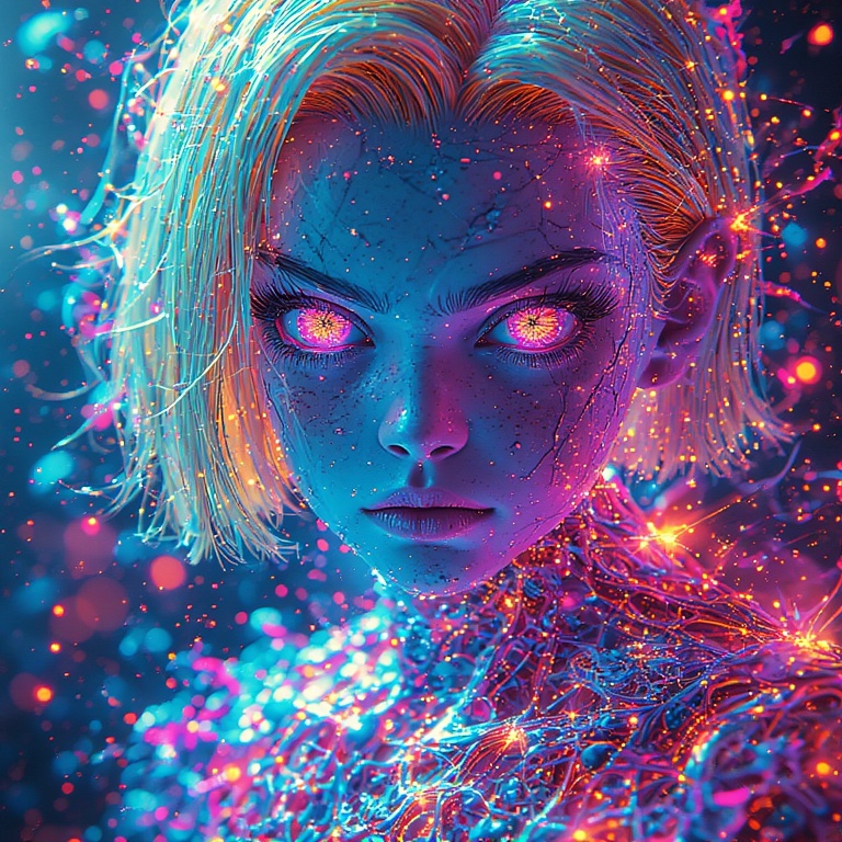 Neon Fractal Vortex