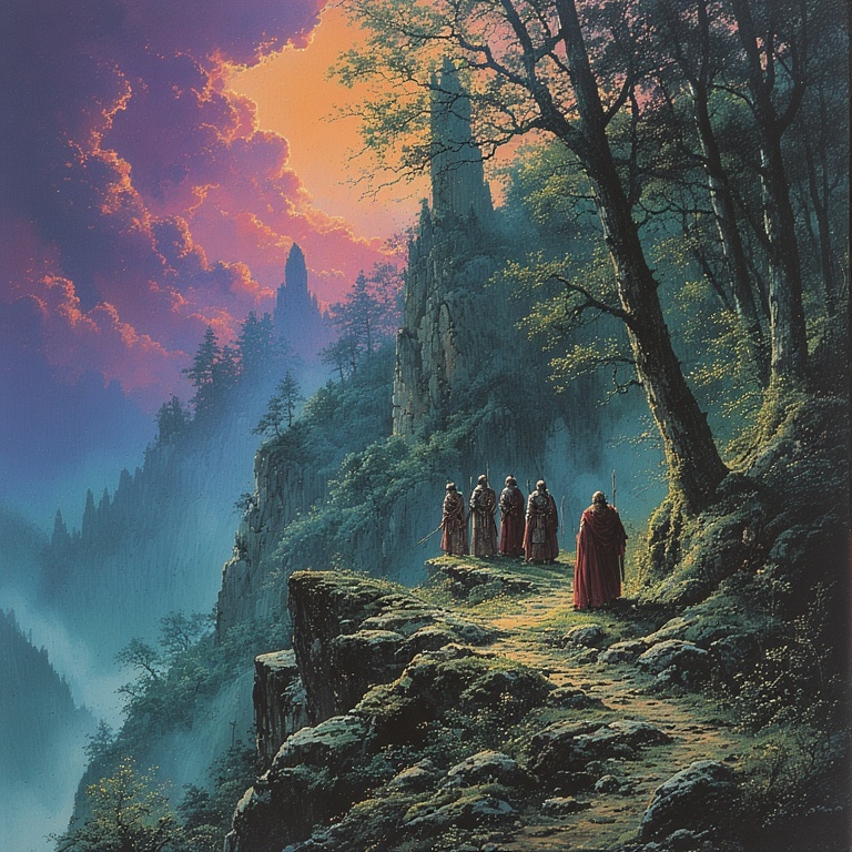 Moonlit Cliffside Vigil