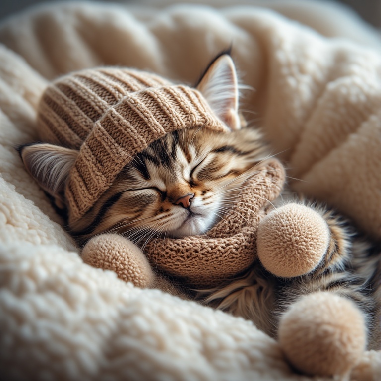 Sleepy Kitten Cozy Corner