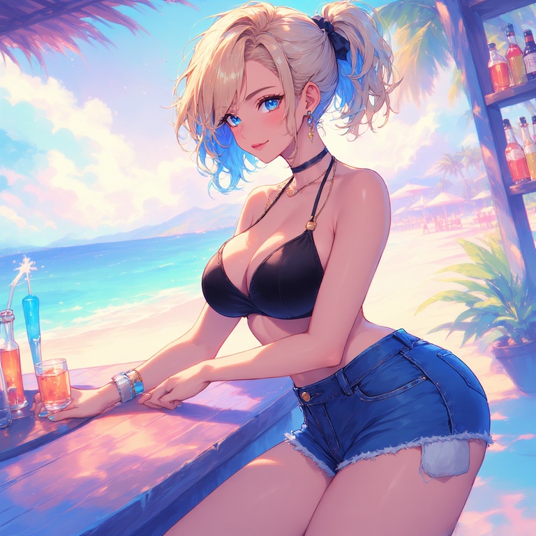 Tropical Bartender Babe