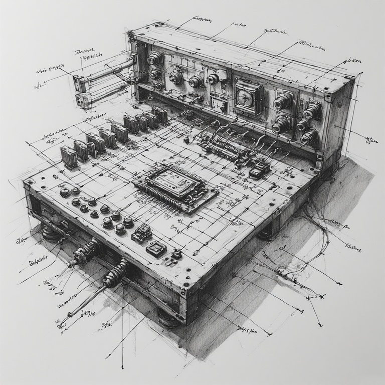 Technical Electronic Schematic Masterpiece