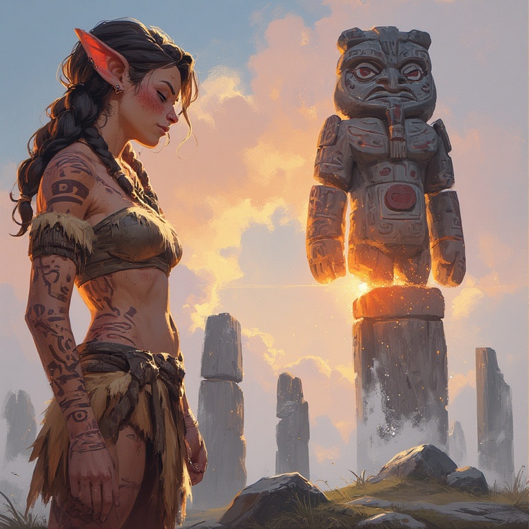 Sacred Sunset Sentinel