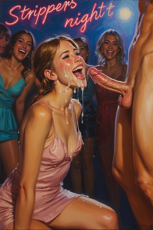 Cum-Soaked Party Scene