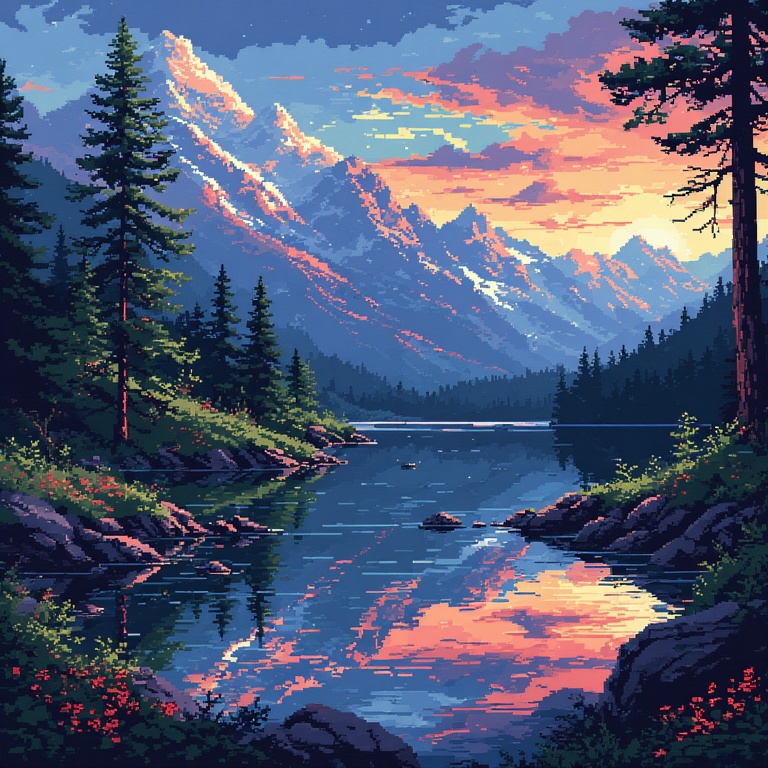 Mountain Lake Scene