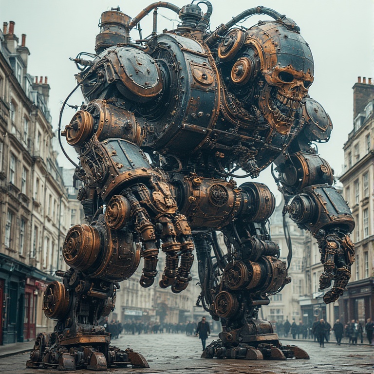 Steampunk Giant in London Fog