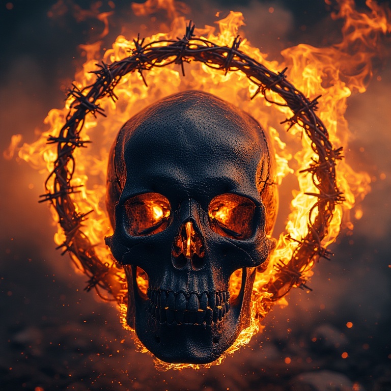 Infernal Skull Ablaze