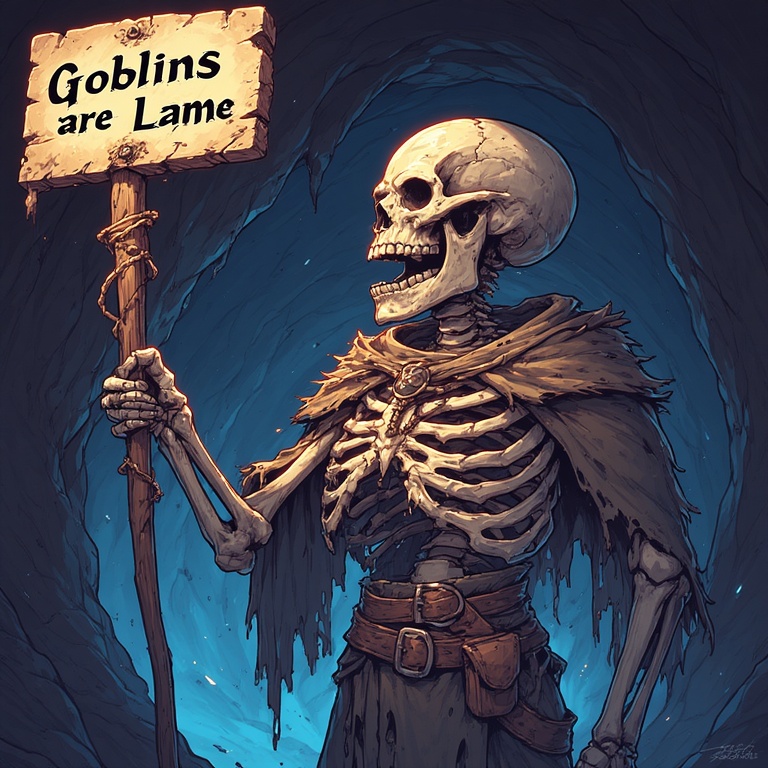 Goblin Skeptic's Cave Sign