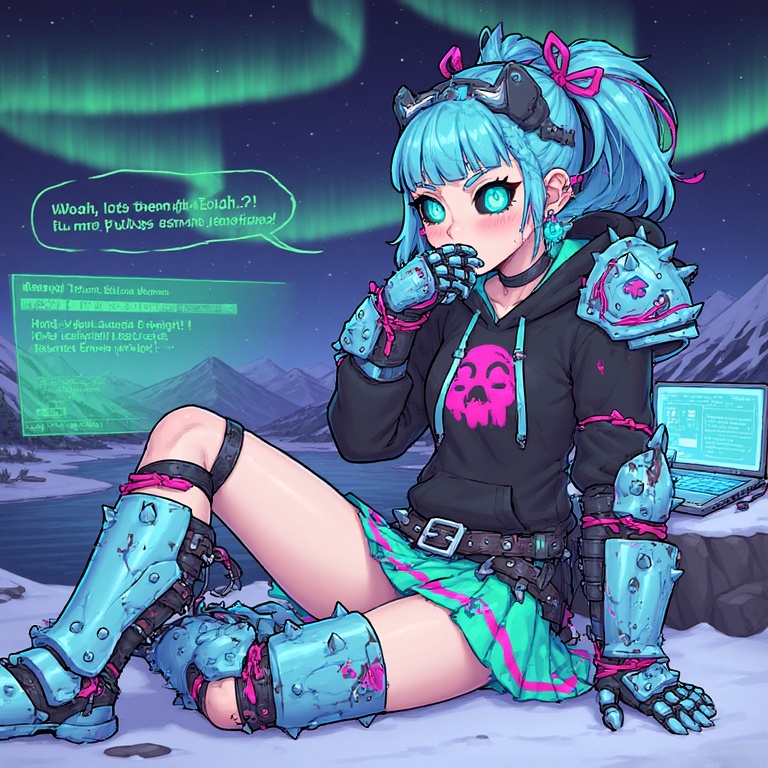 Neon Warrior Maiden