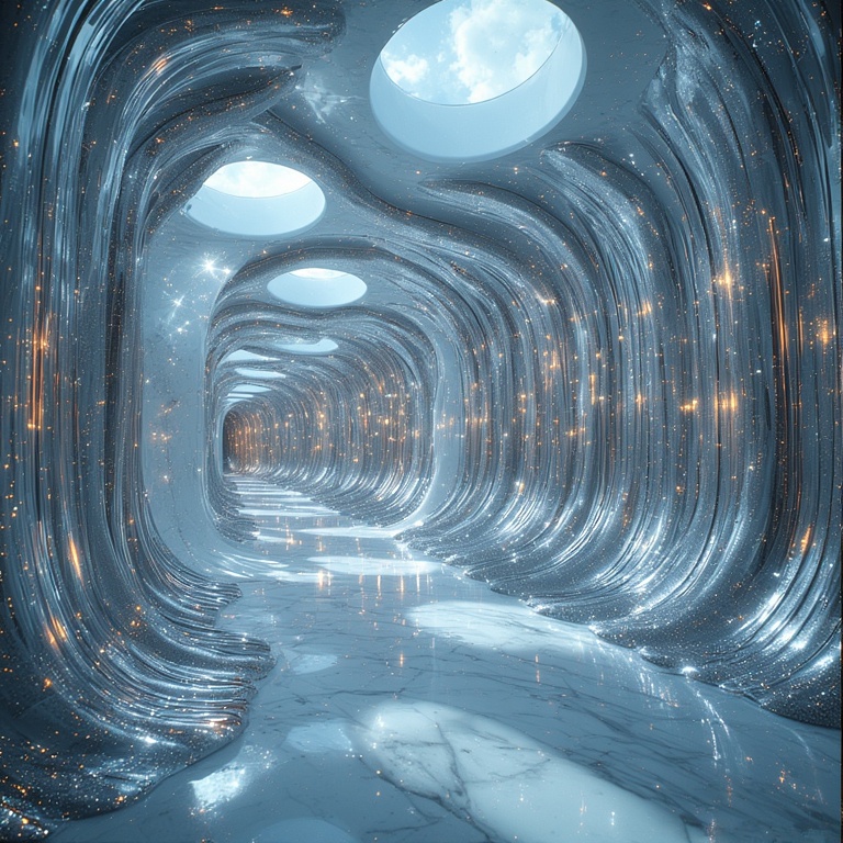 Glittering Geometric Corridor