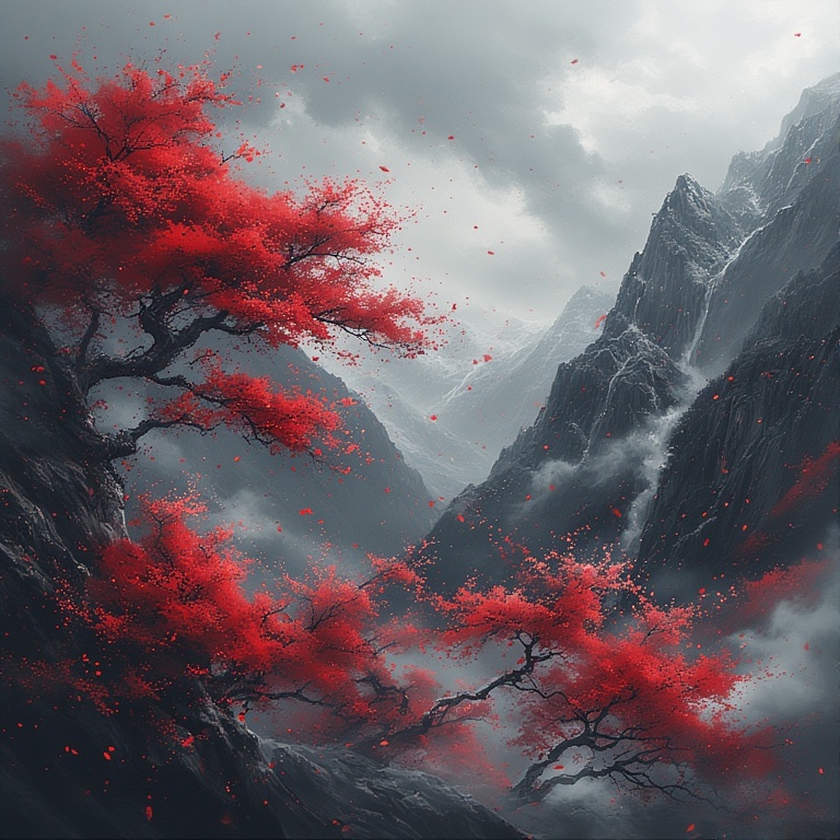 Stormy Crimson Hue
