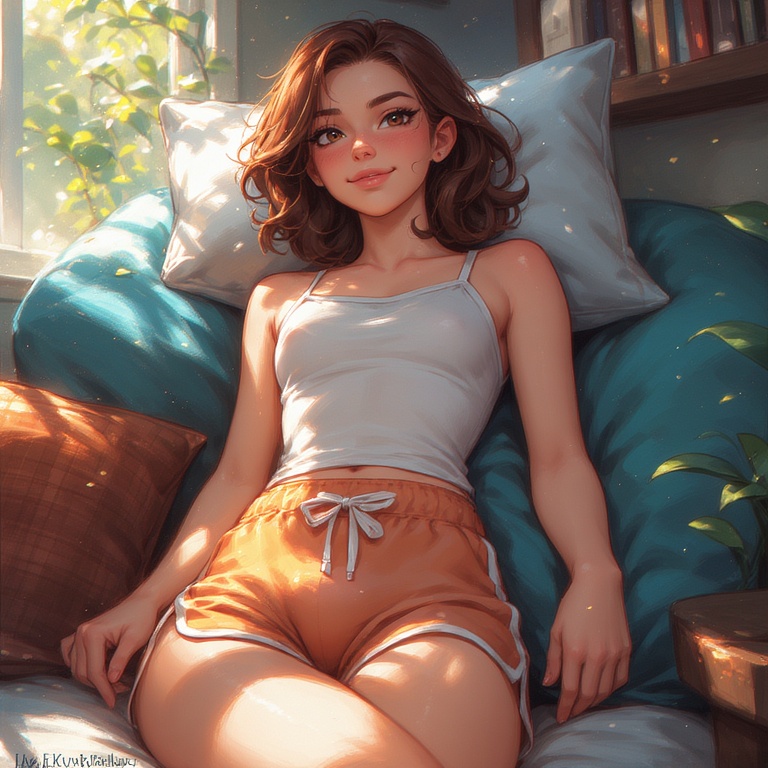 Relaxed Feminine Beauty