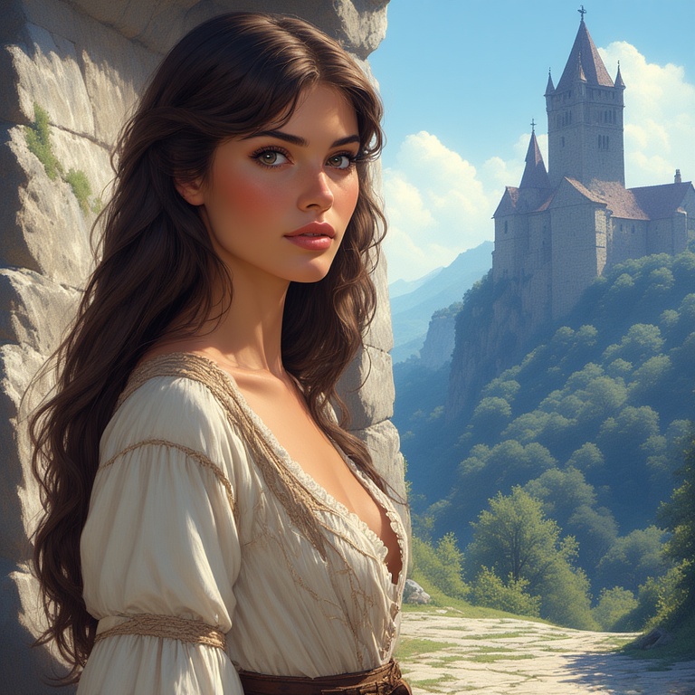 Medieval Maiden's Gaze