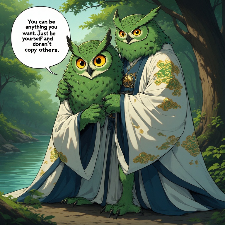 Green Sage Owl Companion