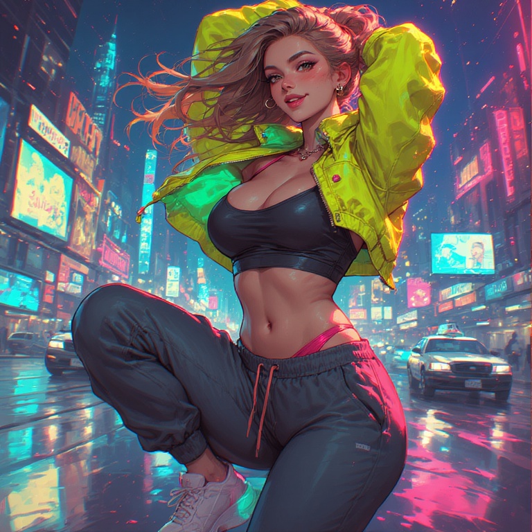 Neon Stride Seduction