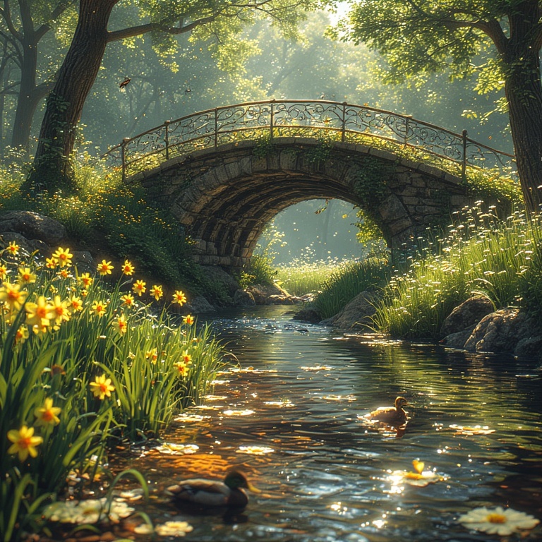 Springtime Serenity Scene