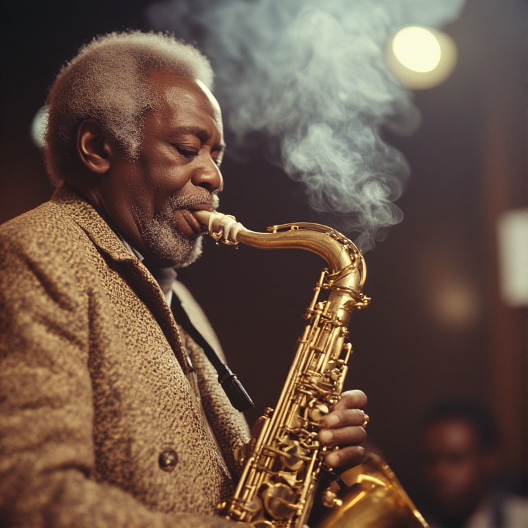 Saxophonist in Smoke