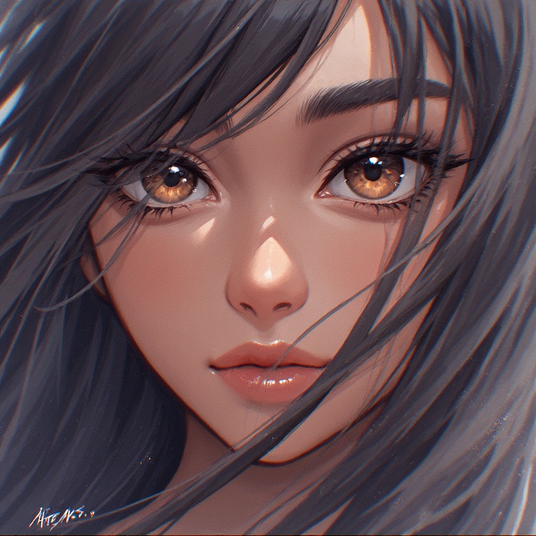 Anime Brunette Beauty
