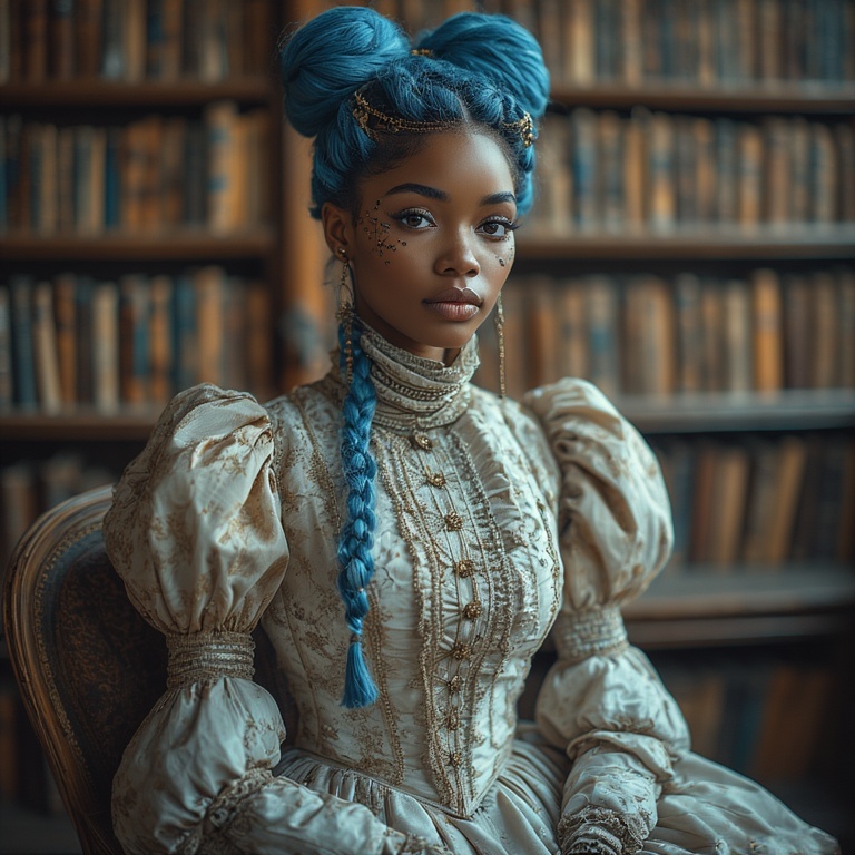 Cyberpunk Library Muse