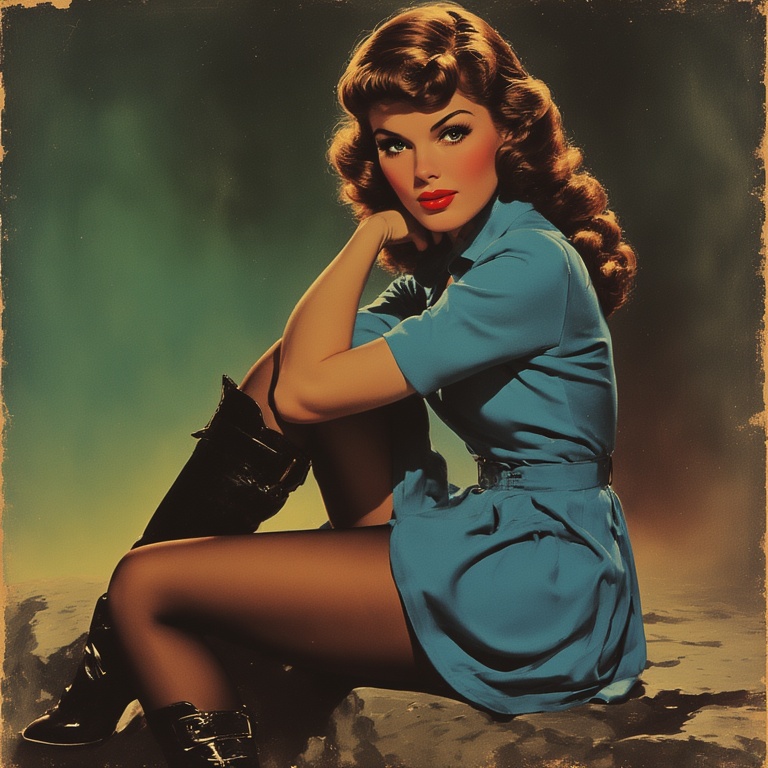 Vintage Seductress Sits